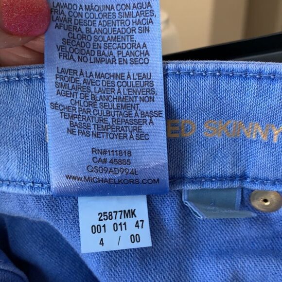 Michael Kors Izzy Cropped Skinny Jeans Size 4 - Picture 8 of 11